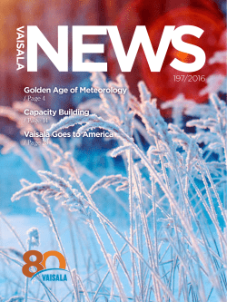 Golden Age of Meteorology Capacity Building Vaisala Goes to