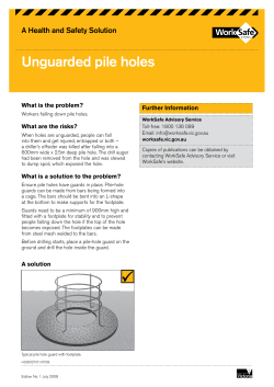 Unguarded pile holes