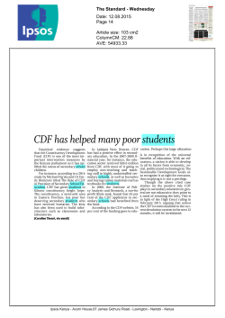 CDF has helped many poor students