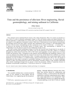 Time and the persistence of alluvium: River engineering, fluvial