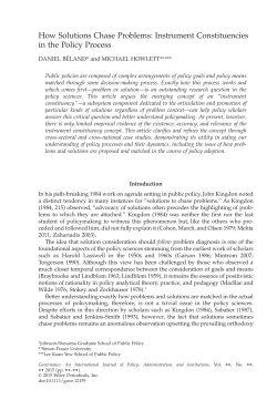 How Solutions Chase Problems: Instrument Constituencies