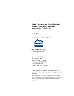 Global Compensation for Oil Pollution Damages