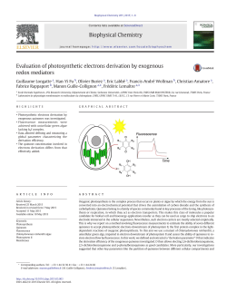 Evaluation of photosynthetic electrons derivation by exogenous