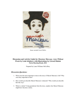 Discussion and Activity Guide for Monsieur Marceau