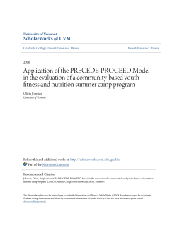 Application of the PRECEDE-PROCEED Model in the evaluation of