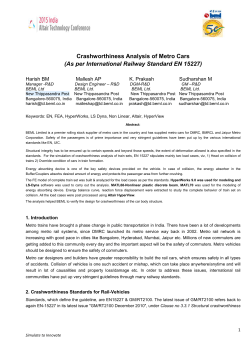 Crashworthiness Analysis of Metro Cars