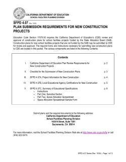 SFPD 4.07 Plan Submission Requirements for New Construction