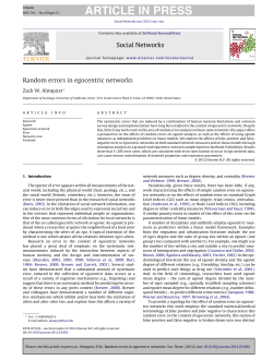 Random errors in egocentric networks