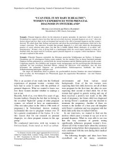 &ldquo;i can feel it-my baby is healthy&rdquo;: women`s experiences