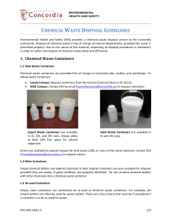 CHEMICAL WASTE DISPOSAL GUIDELINES