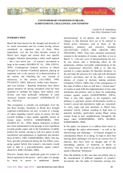CONTEMPORARY FEMINISMS IN BRAZIL: ACHIEVEMENTS