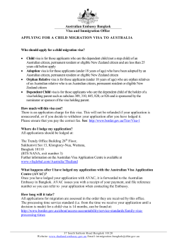 Australian Embassy Bangkok Visa and Immigration