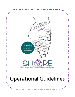 Operational Guidelines - share - Illinois Heartland Library System