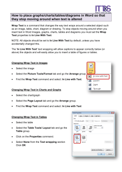 How to place graphs/charts/tables/diagrams in Word so that they
