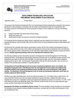 Preliminary Development Plan Checklist