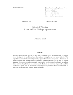 Spherical Wavelets A new tool for 3D shape representation