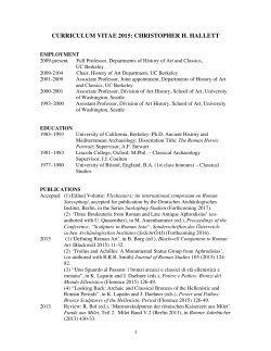 Hallett - UC Berkeley History of Art Department