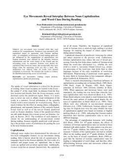 Eye Movements Reveal Interplay Between Noun Capitalization and