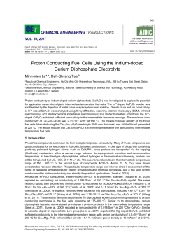 Proton Conducting Fuel Cells Using the Indium-doped