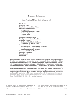 Tracheal Extubation