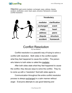 Conflict Resolution