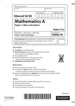 Mathematics A