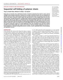 Sequential self-folding of polymer sheets