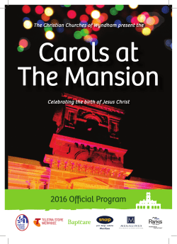 your Songbook - Wyndham Carols by Candlelight