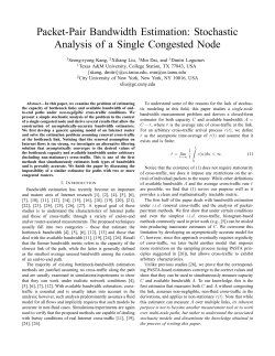 Packet-Pair Bandwidth Estimation: Stochastic Analysis of a