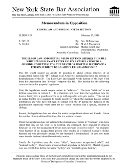 NYSBA Legislation Report