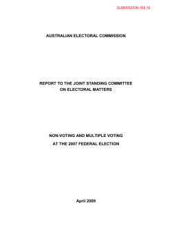 australian electoral commission report to the joint standing