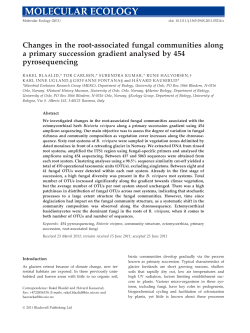 Changes in the rootassociated fungal communities along a primary