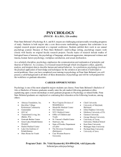 psychology - Penn State Behrend