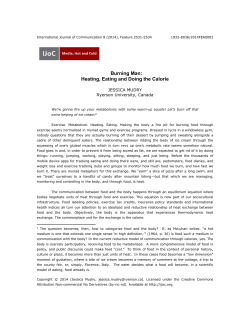 Burning Man: Heating, Eating and Doing the Calorie