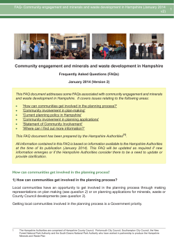 Community engagement and minerals and waste development in
