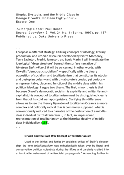 I propose a different strategy. Utilizing concepts of ideology, literary