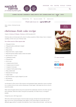 Christmas fruit cake recipe