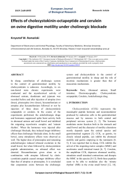 Effects of cholecystokinin-octapeptide and cerulein on ovine