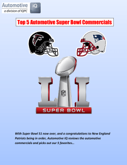 Top 5 Automotive Super Bowl Commercials