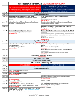 ACTIVISM BOOT CAMP - Conservative Political Action Conference