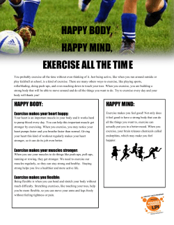HAPPY BODY, HAPPY MIND, EXERCISE ALL THE TIME