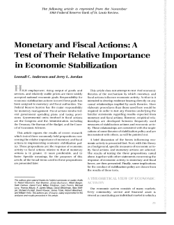 Monetary and Fiscal Actions - Federal Reserve Bank of St. Louis
