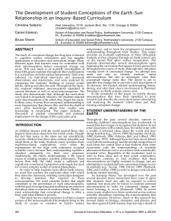 The Development of Student Conceptions of the Earth
