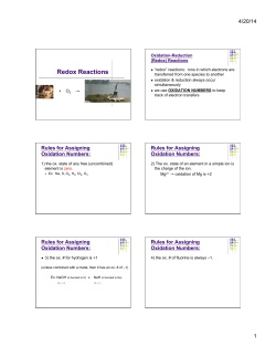 Redox Reactions