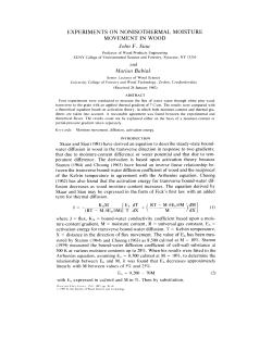 EXPERIMENTS ON NONISOTHERMAL MOISTURE MOVEMENT IN