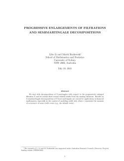 progressive enlargements of filtrations and semimartingale