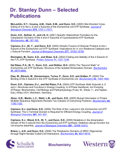 Dr. Stanley Dunn &ndash; Selected Publications