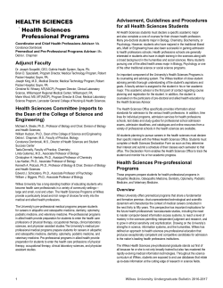 HEALTH SCIENCES &bull; Health Sciences