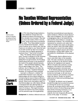 COMMENTS November 1990: No Taxation Without Representation