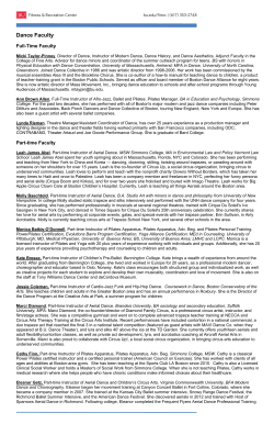 Dance Faculty - Boston University